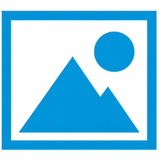 create an icon that represents an "image" icon in the color #1468c3 with white background