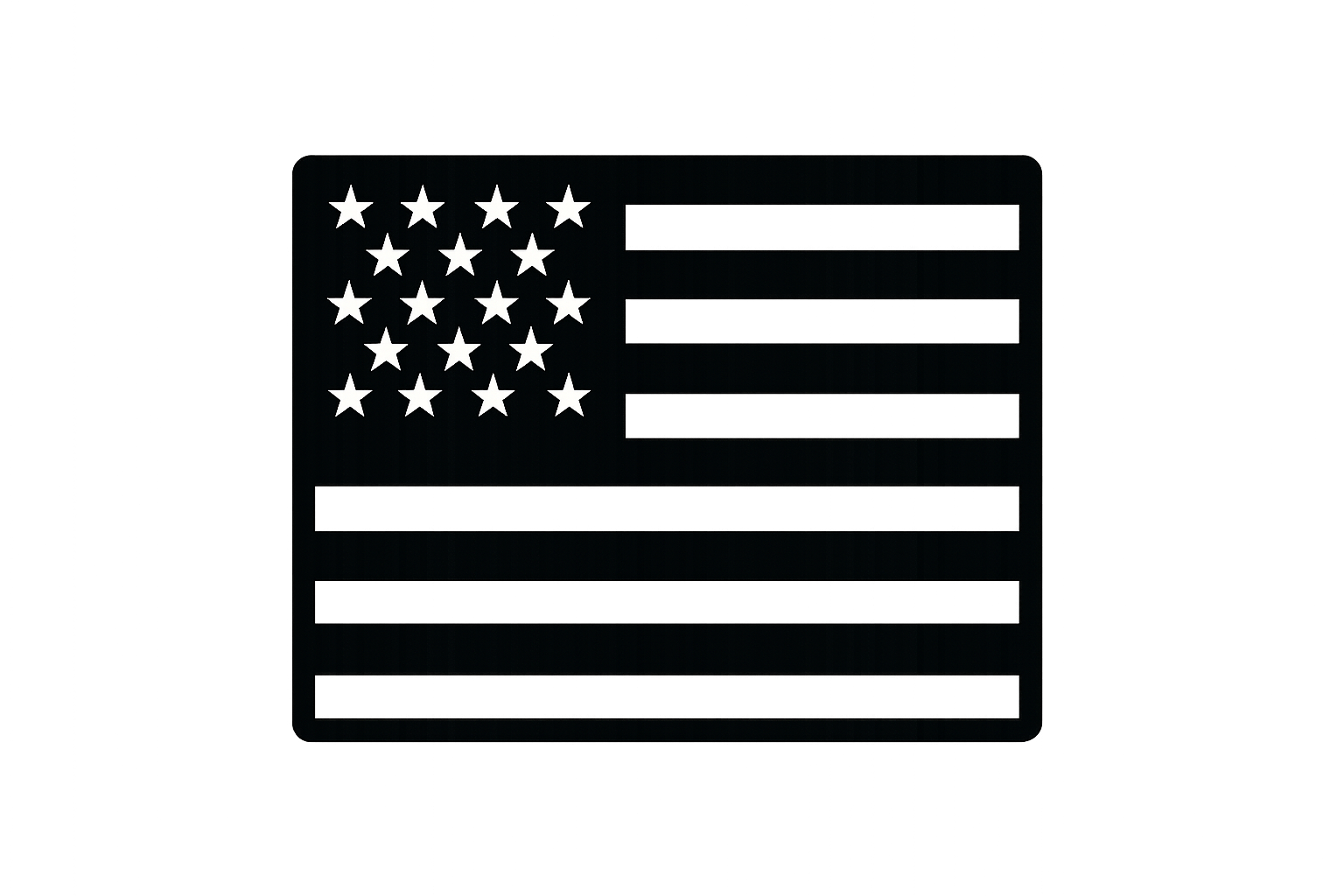 make a us flag icon. all black